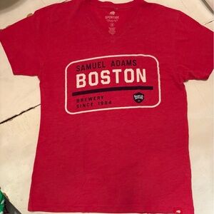 Sportique Samuel Adams Boston Brewery V-neck T-Shirt